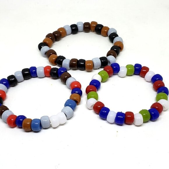 BUNDLE! Rave Kandi Single Beaded Bracelets in Neutral Colors for him, fo… - Picture 4 of 5